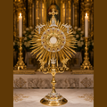 Monstranz "Trinitas Gloria" mit der Darstellung der Heiligen Dreifaltigkeit, Höhe 89 cm, SCM-010