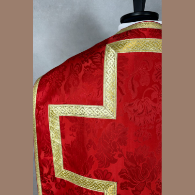 Römisches Messgewand mit Kreuz Rot