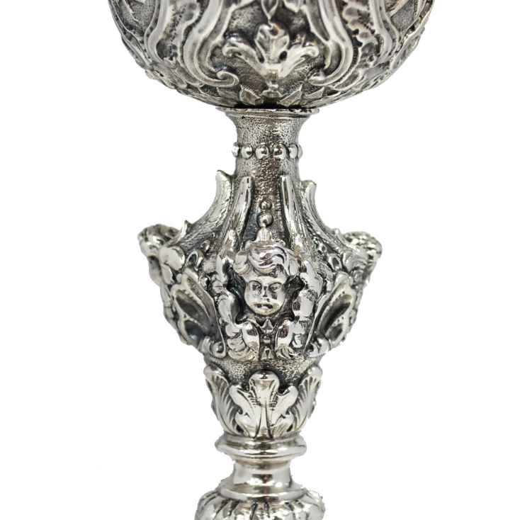 Barock-Kelch, vergoldet-versilbert, Höhe 28 cm – KSCM-005