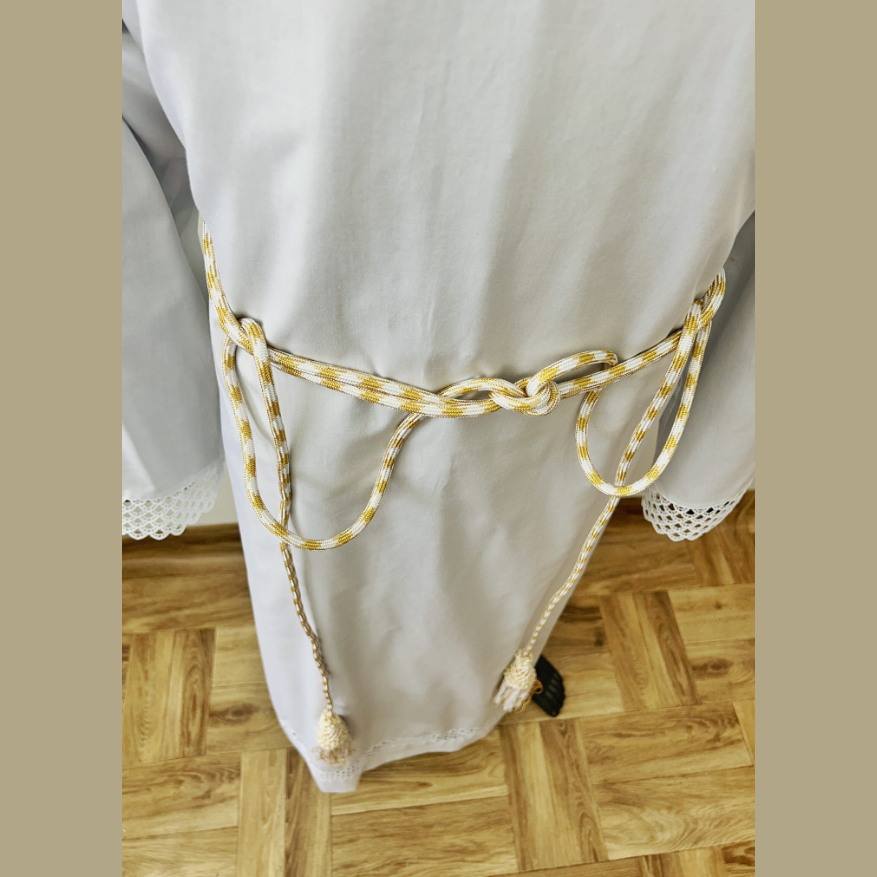 Zingulum weiß-goldfarben mit Zierabschluss CG01-005