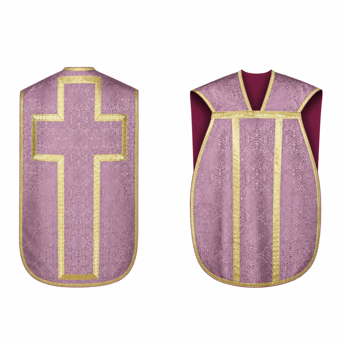 Römisches Messgewand mit Kreuz, Rosa