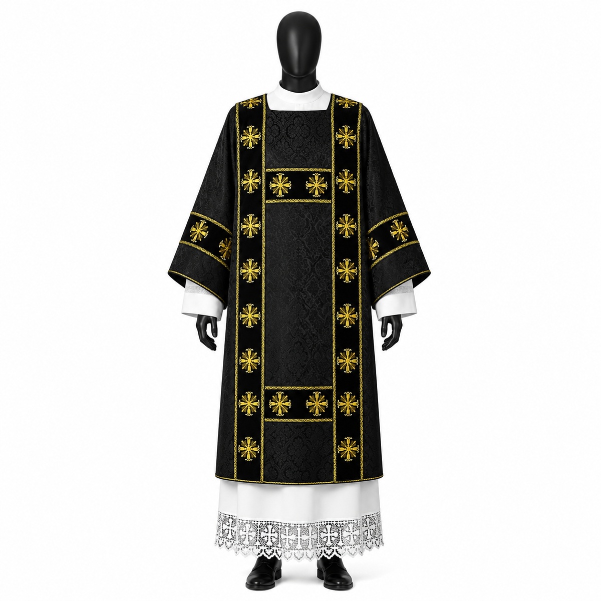 Gotische Dalmatika Schwarz