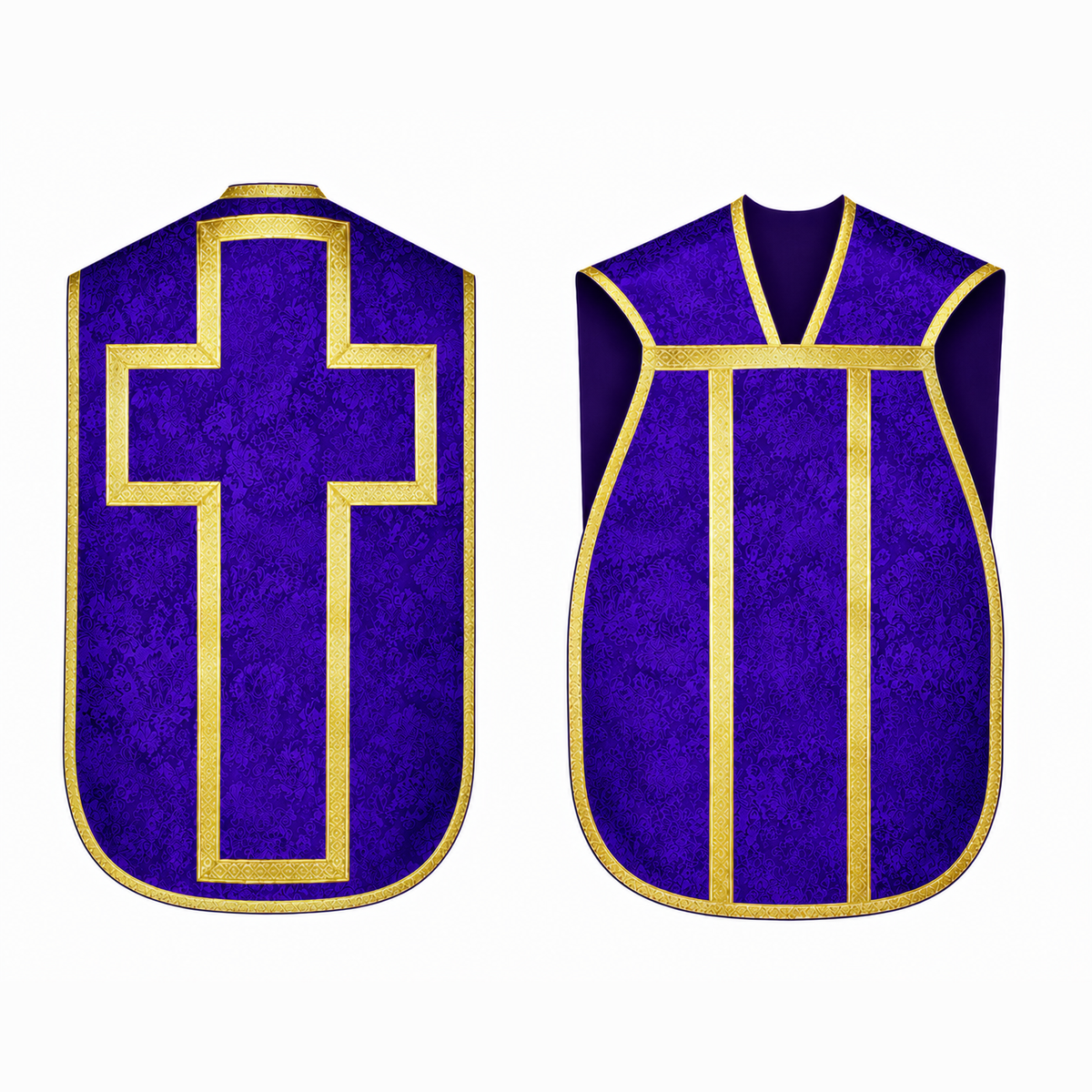 Römisches Messgewand mit Kreuz Violett
