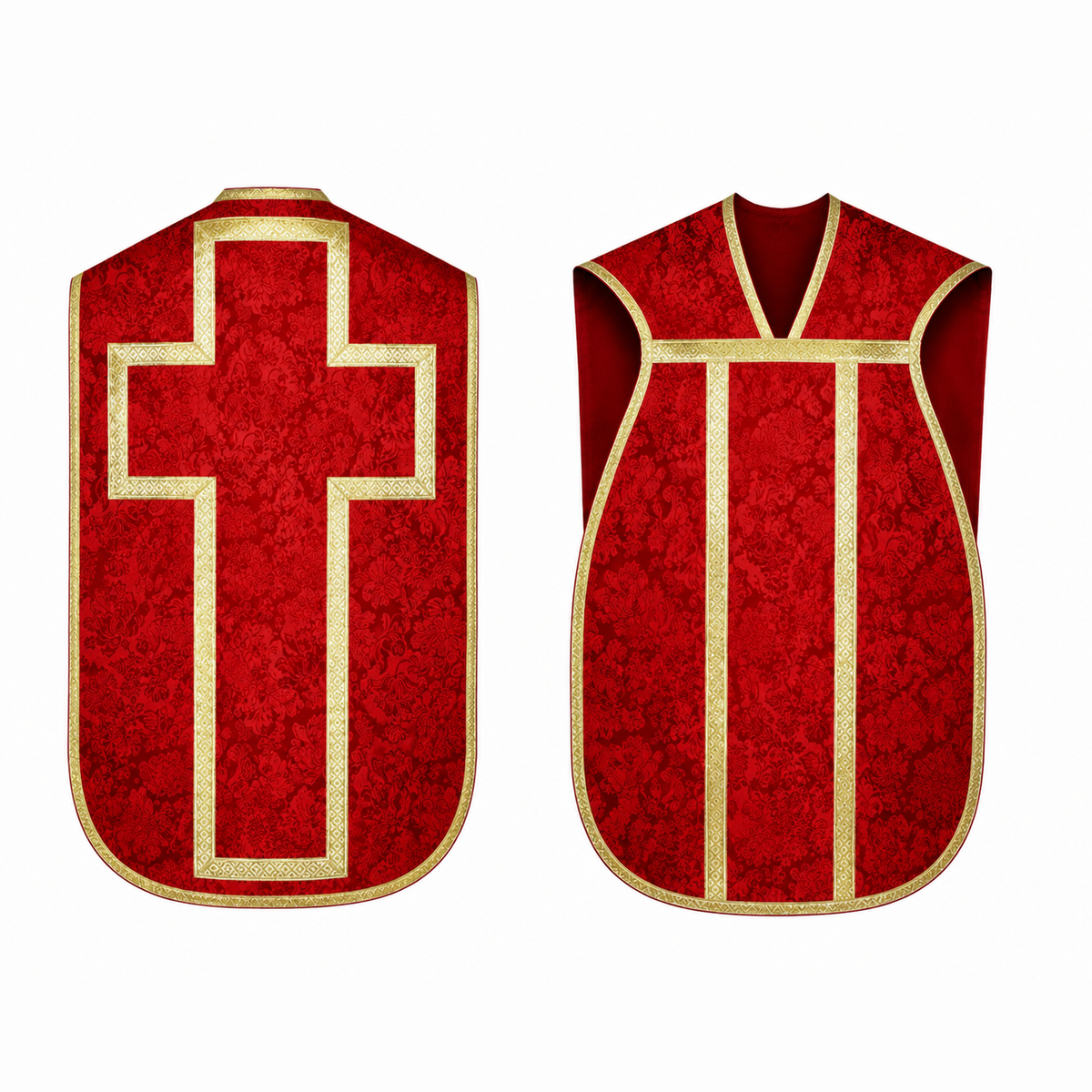 Römisches Messgewand mit Kreuz Rot