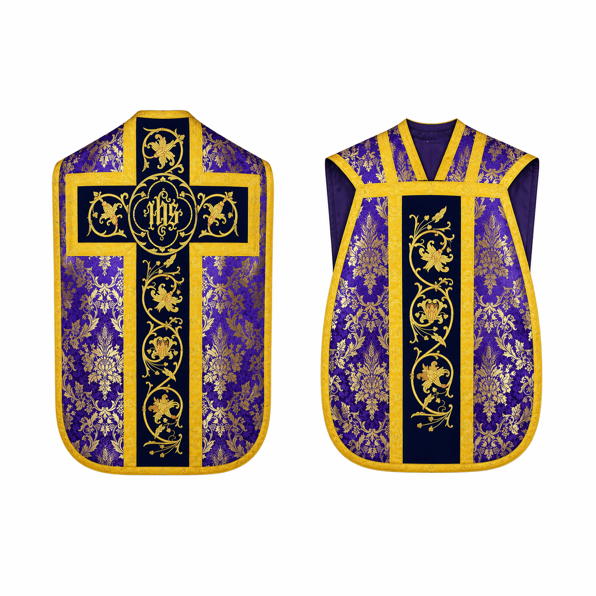 Römisches Messgewand mit Kreuz, Violett