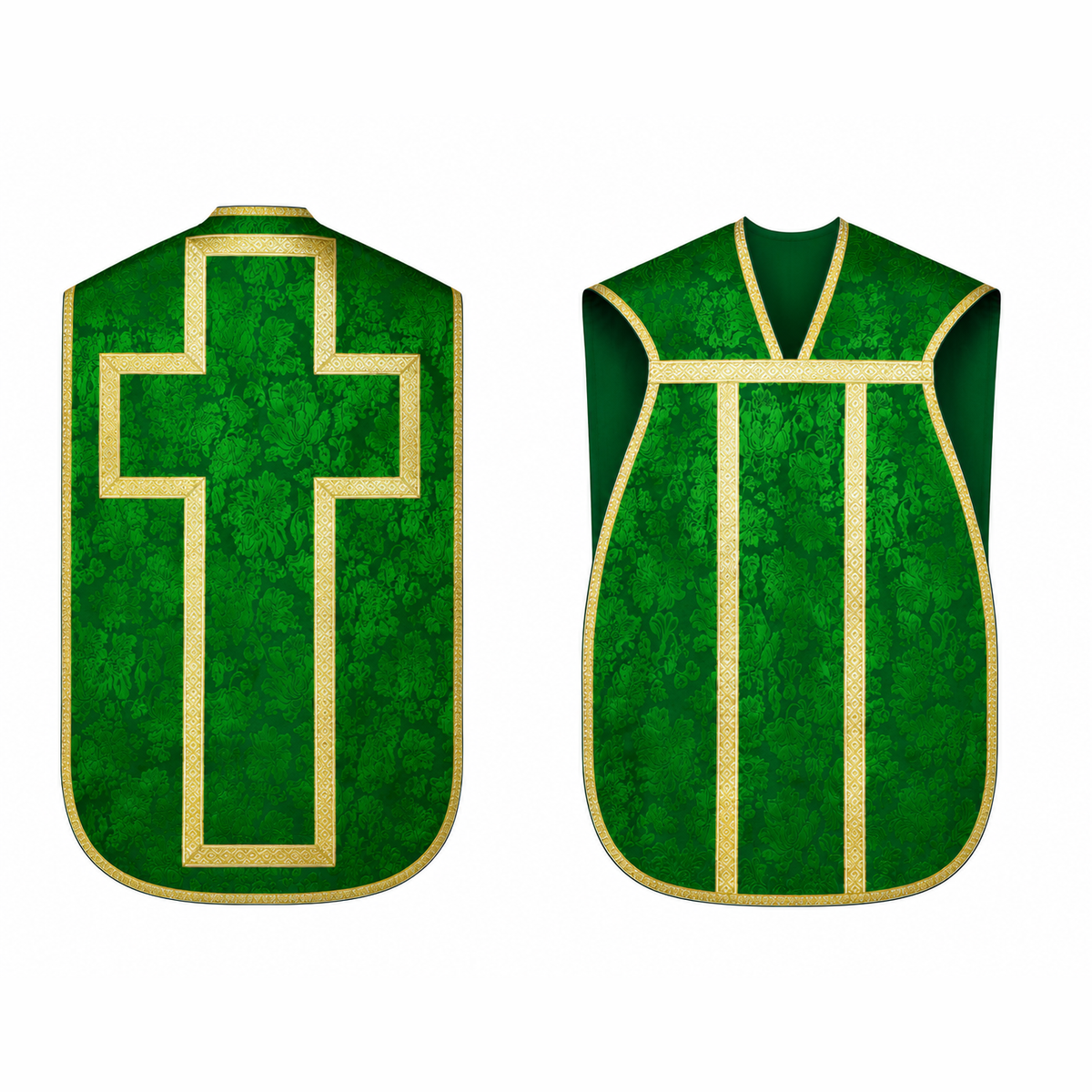 Römisches Messgewand mit Kreuz, grün