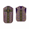 Römisches Messgewand mit Kreuz, violett