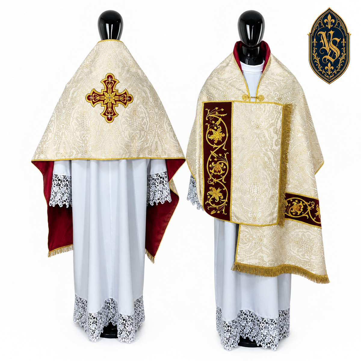 Liturgischer Brokat-Schleier, bestickt – WLKRB-001