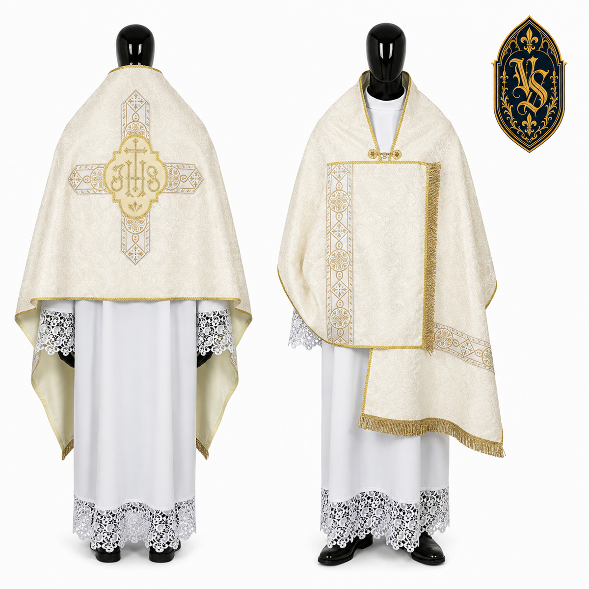 Liturgischer Schleier creme IHS – WLKRB-004