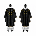 Halbgemessertes Priestergewand, schwarz