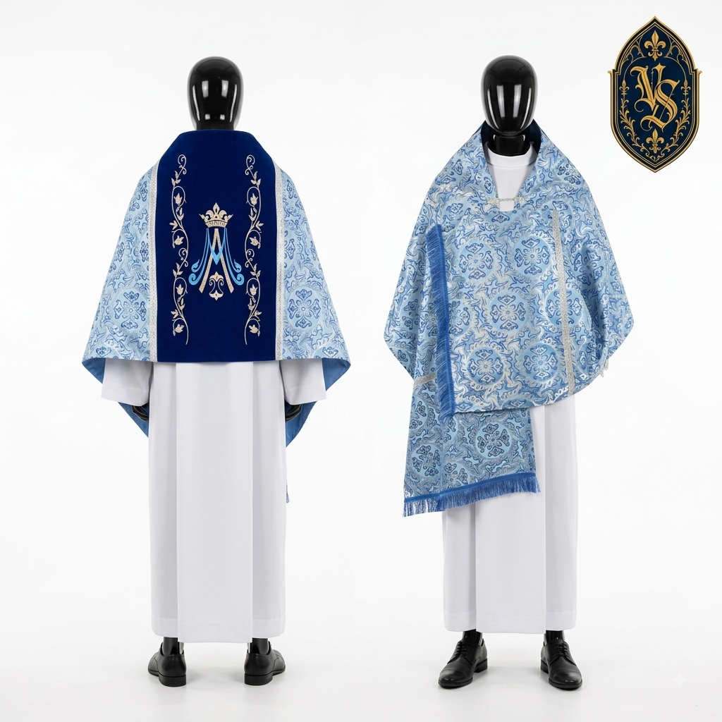 Liturgischer Marienschleier mit Stickerei – WLKRB-016
