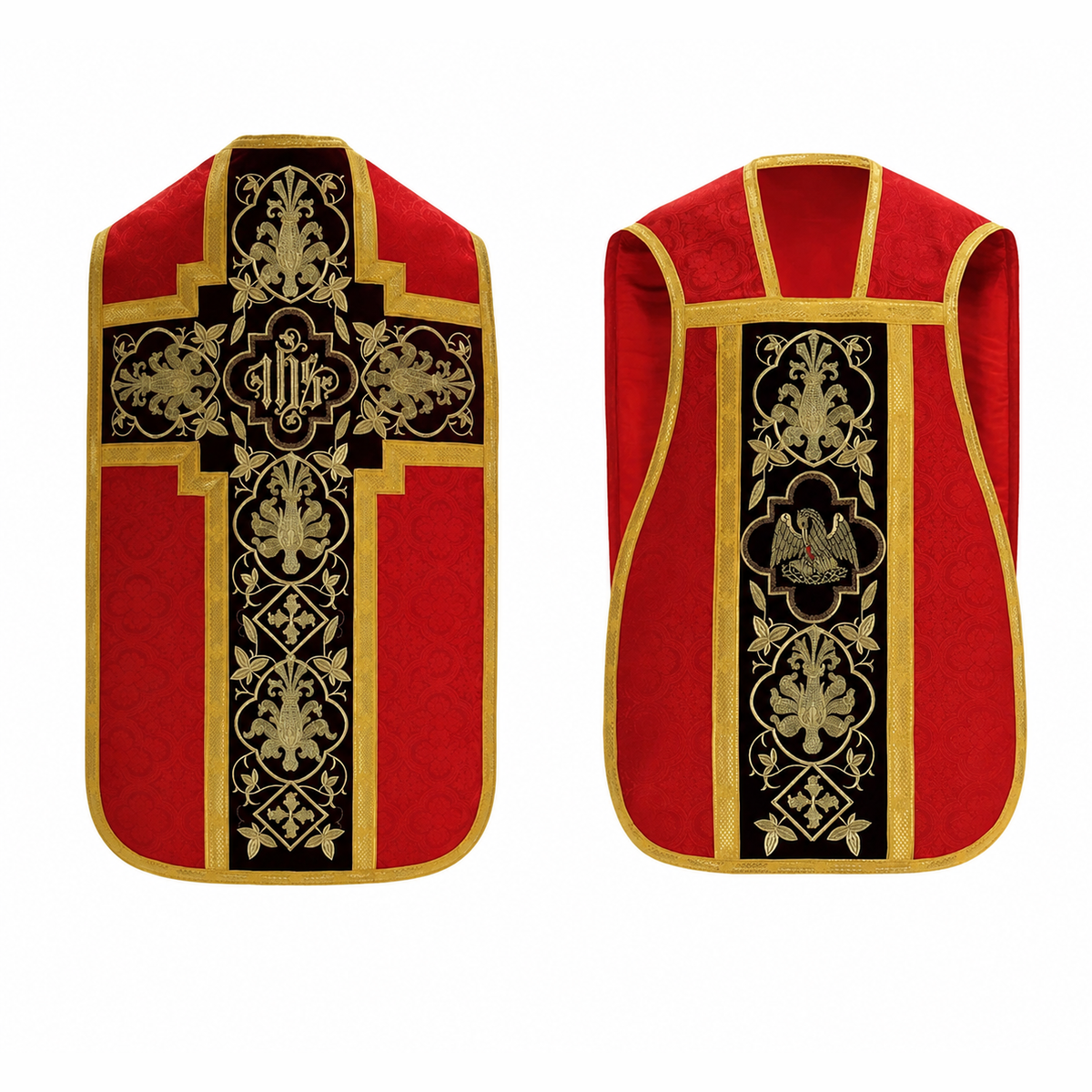 Römisches Messgewand mit Kreuz, Rot