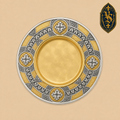 Liturgische Hostienplatte, vergoldet mit versilbertem Ornament – PSCM-023