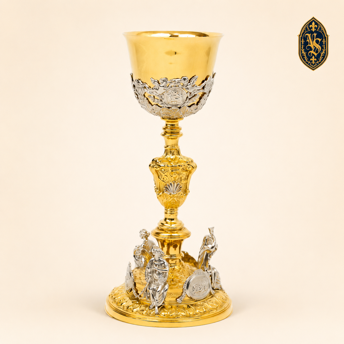 Liturgischer Kelch „Drei göttliche Tugenden“ – Kopie aus Rom 1844 – KLBIK-001