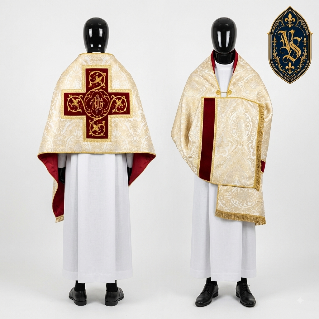Liturgischer Schleier mit gesticktem IHS-Kreuz – WLKRB-015