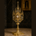 Monstranz „Civitas Dei” – 81 cm, gotisch, vergoldet, SCM-007