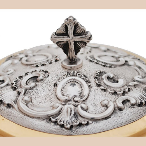 Liturgisches Ziborium Bicolor, reich verziert 27 cm – CBSCM-005