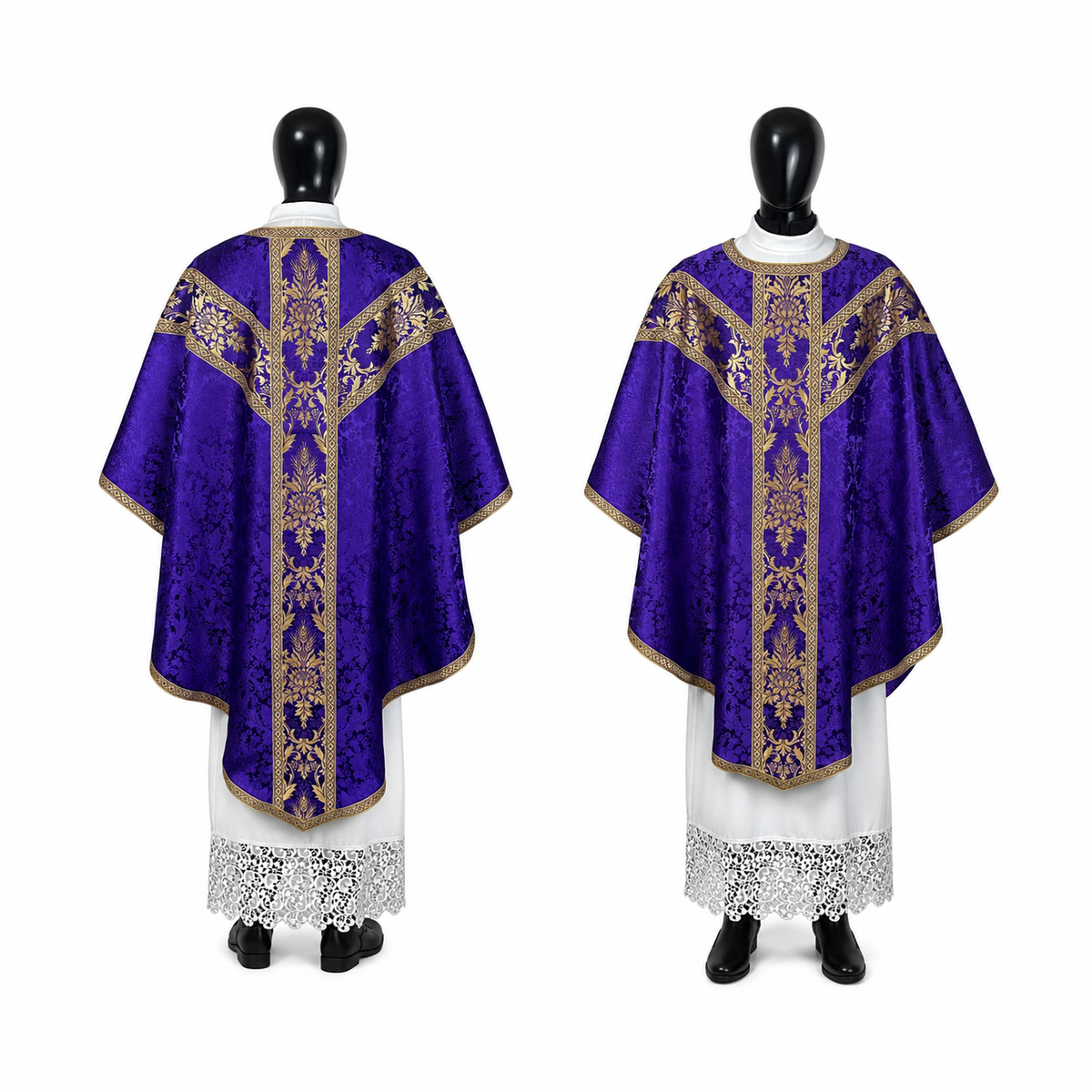 Halbgotisches Messgewand, violett