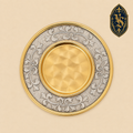Vergoldete liturgische Patene mit Pflanzenornament – 15 cm – PSCM-017