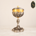 Bicolor Ziborium mit dekorativem, versilbertem Rahmen 26 cm – CBSCM-010